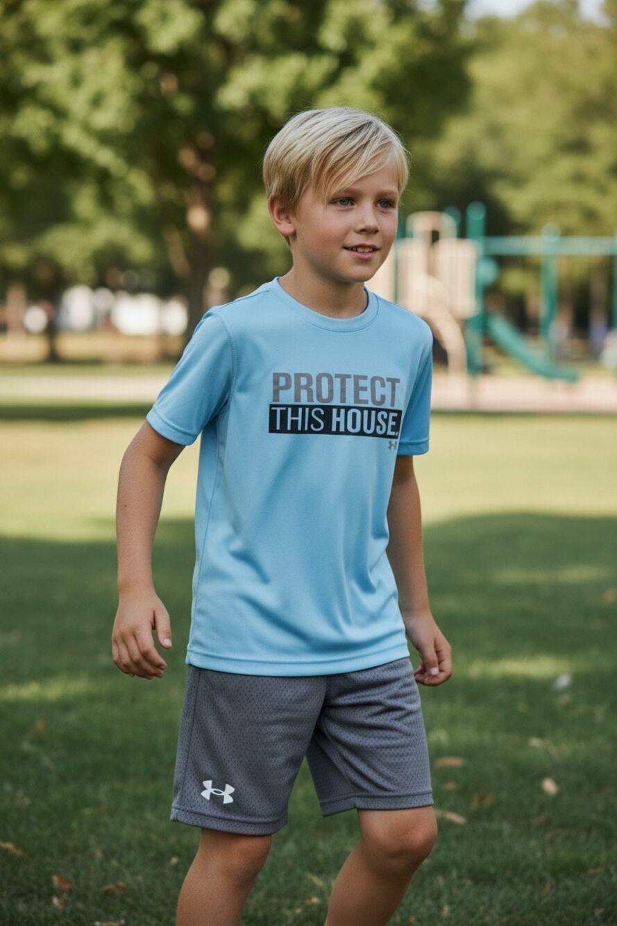 Under Armour Boys Youth Small YSM Protect This House Shirt Shorts Set
